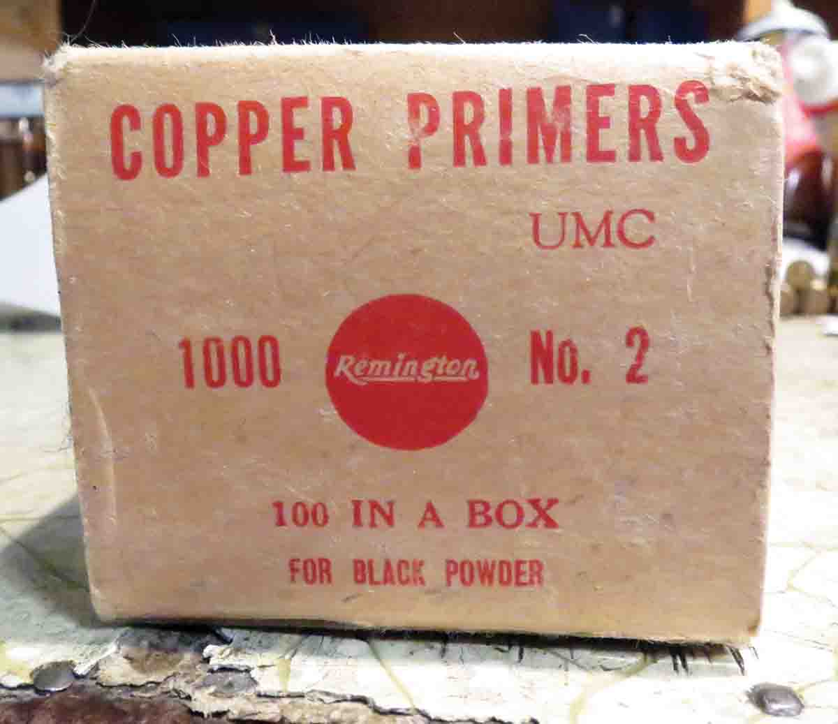 Old black-powder specific No. 2 primers by Remington.